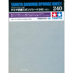 Sanding Sponge Sheet 240g. 1 unidad. Marca Tamiya. Ref: 87162.