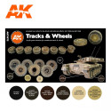 Set acrilicos para las cadenas de orugas y ruedas. Marca AK Interactive. Ref: AK11672.