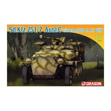 Sd.Kfz.251/7 Ausf.C w/2.8cm Spzb 41 AT Gun. Escala 1:72. Marca Dragon. Ref: 7315.