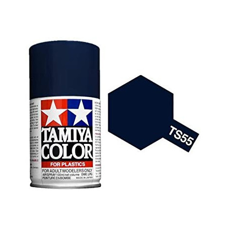 Spray Azul Oscuro brillo, Dark Blue gloss (85055). Bote 100 ml. Marca Tamiya. Ref: TS-55.