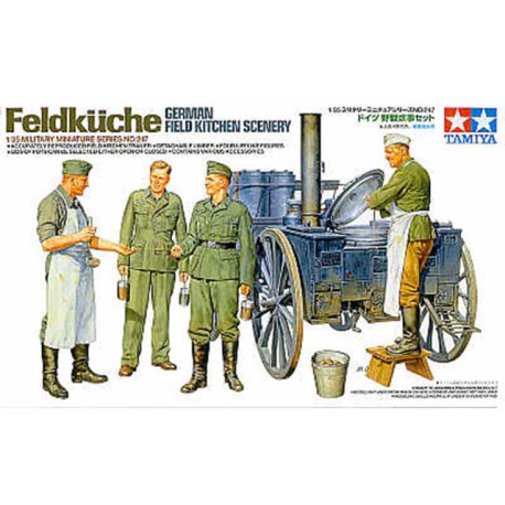 Feldküche, German Field Kitchen Scenary. Escala 1:35. Marca Tamiya. Ref: 35247.