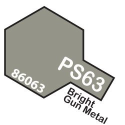 Spray Bright Gun Metal Polycarbonate ( 86063 ). Bote 100 ml. Marca Tamiya. Ref: PS-63.