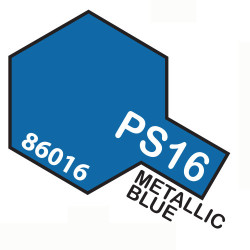 Spray Metallic blue Polycarbonate ( 86016 ). Bote 100 ml. Marca Tamiya. Ref: PS-16, PS16.