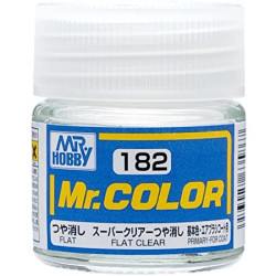 Lacquer paint Clear Flat. Bote 10 ml. Marca MR.Hobby. Ref: C182.