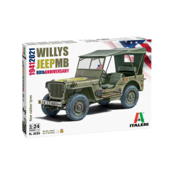 Willys Jeep MB 80th Anniversary 1941-2021. Escala 1:24. Marca Italeri. Ref: 3536.