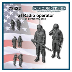 Soldados con radio USA WWII, Escala 1:72. Marca FCmodeltrend. Ref: 72422.