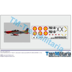 Calcas Pilatus PC-21 " 792-01 " decoración " plata-rojo Ejercito Aire España ". Escala 1:72. Marca Trenmilitaria. Ref: 000_6659.
