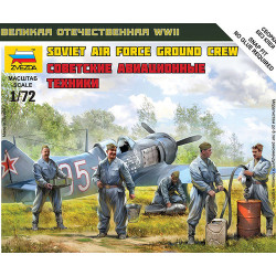 Soviet Air Force Ground Crew, WWII. Escala 1:72. Marca Zvezda. Ref: 6187.