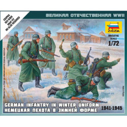 German Infantry (winter uniform, 1941-1945). Escala 1:72. Marca Zvezda. Ref: 6198.