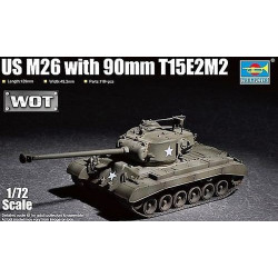 US M26 with 90mm T15E2M2. Escala 1:72. Marca Trumpeter. Ref: 07170.