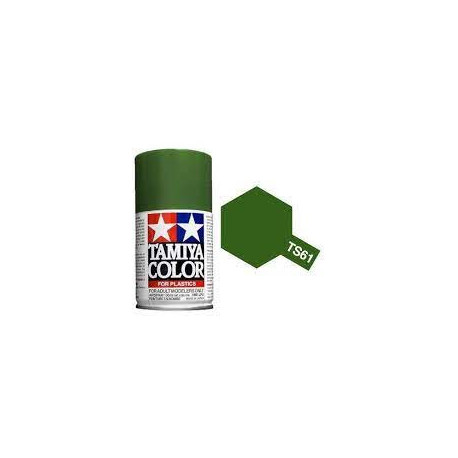 Spray NATO Green, (85061). Bote 100 ml. Marca Tamiya. Ref: TS-61.