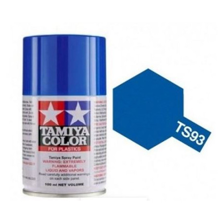 Spray Pure Blue Gloss, (85093). Bote 100 ml. Marca Tamiya. Ref: TS-93.