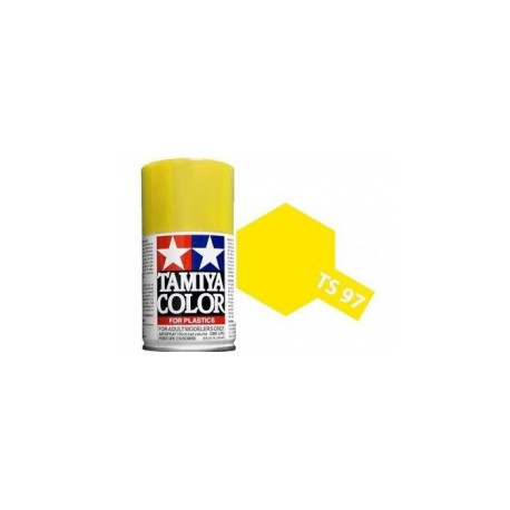 Spray Pearl Yellow, (85097). Bote 100 ml. Marca Tamiya. Ref: TS-97.