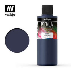 Premium Opaco Azul Oscuro. Premium Airbrush Color. Bote 60 ml. Marca Vallejo. Ref: 63011, 63.011.
