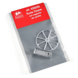 Ruedas de timón metal con soporte, 50 mm. 1 ud. Marca Amati. Ref: 4350/50.