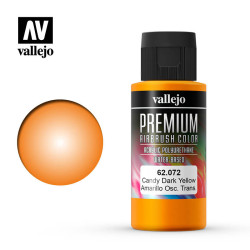 Premium Dark yellow Candy. Premium Airbrush Color. Bote 60 ml. Marca Vallejo. Ref: 62072.