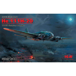  He 111H-20  WWII German Bomber. Escala 1:48. Marca ICM. Ref: 48264.