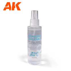 ATOMIZER CLEANER FOR ACRYLIC, Cleaner Universal. Bote spray 125 ml. Marca Ak-Interactive. Ref: Ak9315.