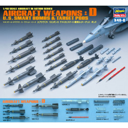 AIRCRAFT WEAPONS D : U.S. SMART BOMBS & TARGET PODS. Escala 1:48. Marca Hasegawa. Ref: 36008, x48-8.