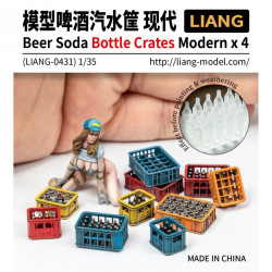 Beer Soda Bottle Crates Modern x 4 (Scale 1/35). Marca Liang. Ref: LIANG-0431.