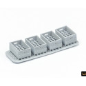 Beer Soda Bottle Crates WWII x 4 (Scale 1/35). Marca Liang. Ref: LIANG-0433.