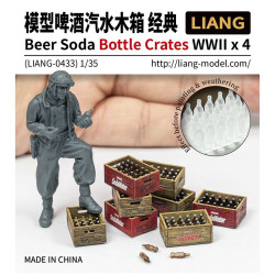Beer Soda Bottle Crates WWII x 4 (Scale 1/35). Marca Liang. Ref: LIANG-0433.