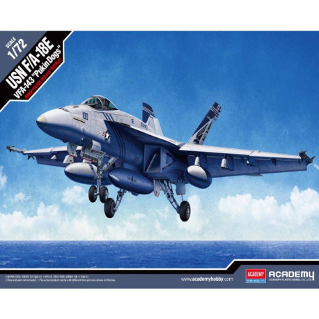 Avión USN F/A-18E VFA-143 Pukin Dogs. Escala 1:72. Marca Academy. Ref: 12547.