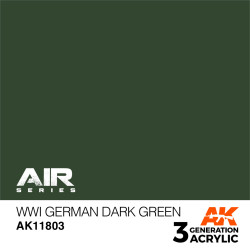 Acrílicos de 3rd, WWI German Dark Green – AIR. Bote 17 ml. Marca Ak-Interactive. Ref: Ak11803.