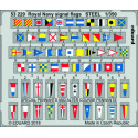 Fotograbado Royal Navy signal flags STEEL, Escala: 1:350. Marca Eduard. Ref: 53229.
