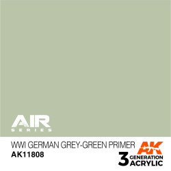 Acrílicos de 3rd, WWI German Grey-Green Primer – AIR. Bote 17 ml. Marca Ak-Interactive. Ref: Ak11808.