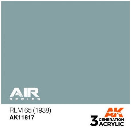 Acrílicos de 3rd, RLM 65(1938) – AIR. Bote 17 ml. Marca Ak-Interactive. Ref: Ak11817.
