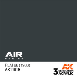 Acrílicos de 3rd, RLM 66 (1938) – AIR. Bote 17 ml. Marca Ak-Interactive. Ref: Ak11819.