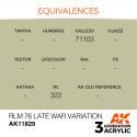Acrílicos de 3rd, RLM 76 Late War Variation – AIR. Bote 17 ml. Marca Ak-Interactive. Ref: Ak11829.