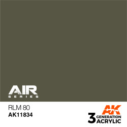 Acrílicos de 3rd, RLM 80 – AIR. Bote 17 ml. Marca Ak-Interactive. Ref: Ak11834.