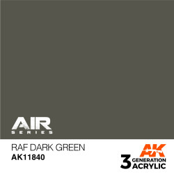 Acrílicos de 3rd,RAF Dark Green – AIR. Marca Ak-Interactive. Ref: Ak11840.