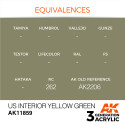 Acrílicos de 3rd,US Interior Yellow Green – AIR – AIR. Marca Ak-Interactive. Ref: Ak118589.