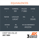 Acrílicos de 3rd,Deep Sea Blue – AIR. Marca Ak-Interactive. Ref: Ak11864.