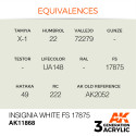 Acrílicos de 3rd,Insignia White FS 17875 – AIR. Marca Ak-Interactive. Ref: Ak11868.