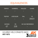 Acrílicos de 3rd,US Army Helo Drab FS 34031 – AIR. Marca Ak-Interactive. Ref: Ak11872.