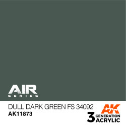 Acrílicos de 3rd,Acrílicos de 3rd,Dull Dark Green FS 34092 – AIR. Marca Ak-Interactive. Ref: Ak11873.