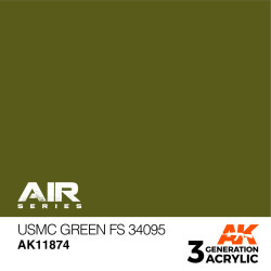 Acrílicos de 3rd,Acrílicos de 3rd,USMC Green FS 34095 – AIR. Marca Ak-Interactive. Ref: Ak11874.