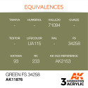 Acrílicos de 3rd,Acrílicos de 3rd, Green FS 34258 – AIR. Marca Ak-Interactive. Ref: Ak11876.