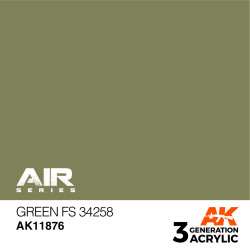 Acrílicos de 3rd,Acrílicos de 3rd, Green FS 34258 – AIR. Marca Ak-Interactive. Ref: Ak11876.