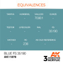 Acrílicos de 3rd,Blue FS 35190 – AIR. Marca Ak-Interactive. Ref: Ak11878.