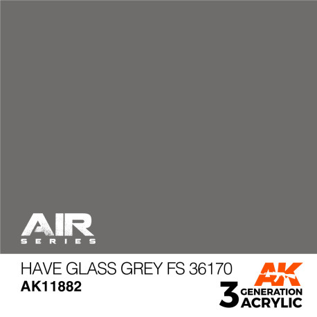 Acrílicos de 3rd,Have Glass Grey FS 36170 – AIR. Marca Ak-Interactive. Ref: Ak11882.
