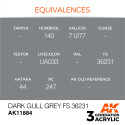 Acrílicos de 3rd,Dark Gull Grey FS 36231 – AIR. Marca Ak-Interactive. Marca Ak-Interactive. Ref: Ak11884.