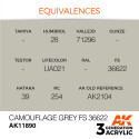 Acrílicos de 3rd,Camouflage Grey FS 36622 – AIR. Marca Ak-Interactive. Ref: Ak11890.