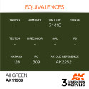 Acrílicos de 3rd,AII Green – AIR. Marca Ak-Interactive. Ref: Ak11909.
