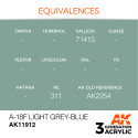 Acrílicos de 3rd,A-18f Light Grey-Blue – AIR. Marca Ak-Interactive. Ref: Ak11912.