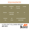 Acrílicos de 3rd,A-21m Light Yellowish Brown – AIR. Marca Ak-Interactive. Ref: Ak11914.